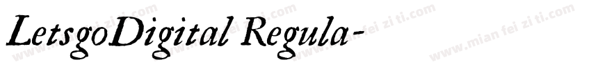 LetsgoDigital Regula字体转换